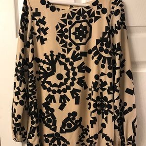 Black and Tan dress - long sleeves